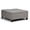 Dove Gray, variant on Faux Leather Satin Cream Ottoman Square Tufted 36" Unassembled