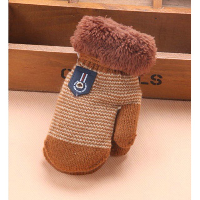 Guantes cálidos para niños, guantes para bebés para hombres y mujeres, guantes de invierno para niños de doble capa engrosados