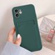 thumbnail image 1 of Funda con tarjetero para Iphone 11, Funda de silicona con ranura para tarjetas, Funda Iphone 14 12 13 Pro Max 13 Mini XR 7 8 Plus SE 2022 X XS Max Tan Jianjun unisex, 1 of 2