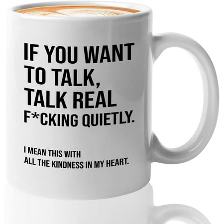 

Musician Coffee Mug 11oz White - Talk Real Fcking Quietly - Funny Lyrics Sarcasm Rock Band Lover Musician for Best Friend Buddy Colleague