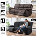 thumbnail image 4 of SUSUZI Recliner Sofa Slipcovers for 3 Seater Couch, Stretch Solid Jacquard Sofa Couch Covers, 4 of 8
