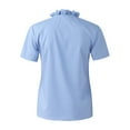 thumbnail image 6 of Womens Tops Dressy Casual Women'S Summer Ruffle V-Neck Short Sleeve Solid Print T-Shirt Top Womens Shirts Blue, 6 of 8