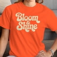 thumbnail image 3 of Smartprints Bloom & Shine Retro Women's T-Shirt Orange, Cotton, S, 3 of 4