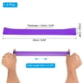 thumbnail image 2 of Uxcell Towel Bands, 4 Pack 9.84x1 Inch Silicone Stretchable Towel Chair Clips Straps, Purple, 2 of 6