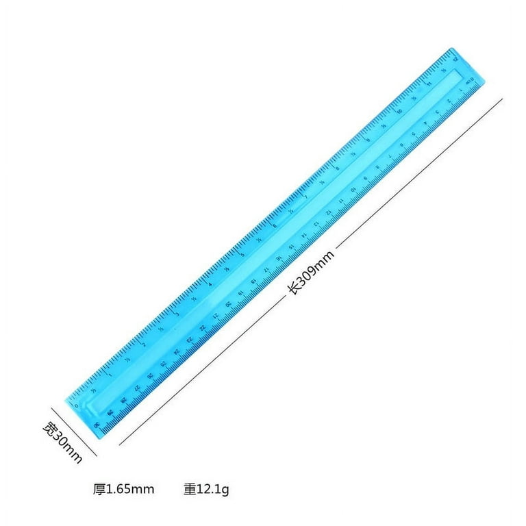 30 Pack Clear Ruler Plastic Rulers 12 Inch Transparent Assorted Color Kids  Ruler Bulk for School with Centimeters Millimeter and Inches, Measuring
