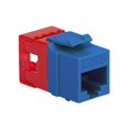 thumbnail image 1 of ICC IC1078F6 - Modular insert - CAT 6 - RJ-45 - blue, transparent red, 1 of 2