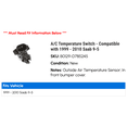 thumbnail image 2 of A/C Temperature Switch - Compatible with 1999 - 2010 Saab 9-5 2000 2001 2002 2003 2004 2005 2006 2007 2008 2009, 2 of 2
