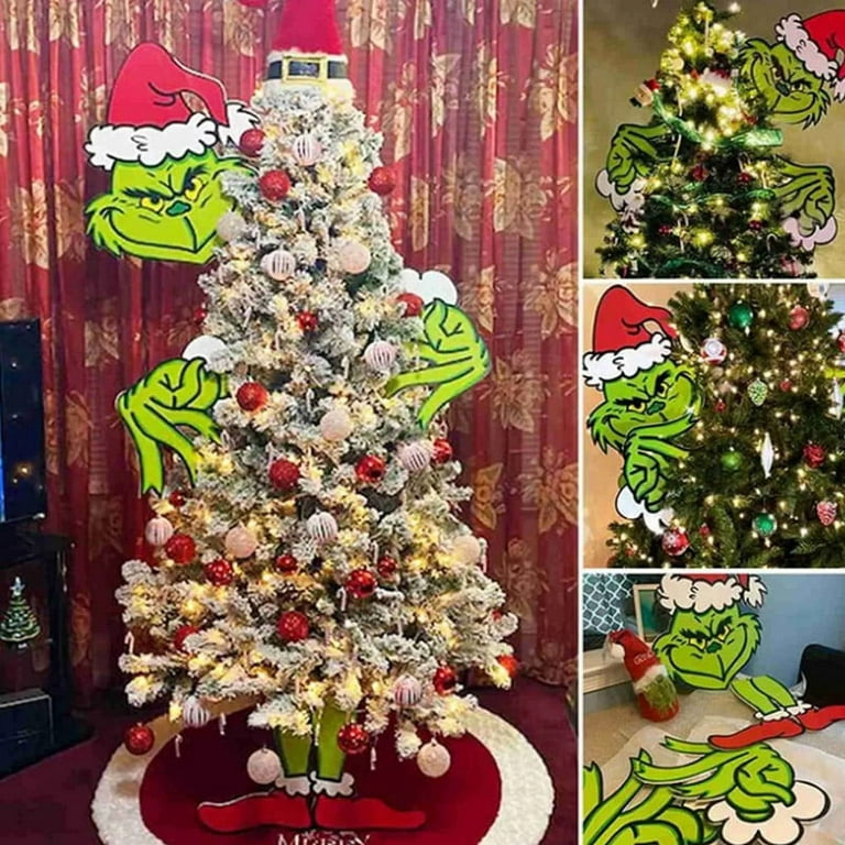 Grinch Tree Grinch Christmas Tree Grinch Tree Topper Grinch Ornaments  Complete Grinch Tree Decorated Grinch Christmas Tree Decor 