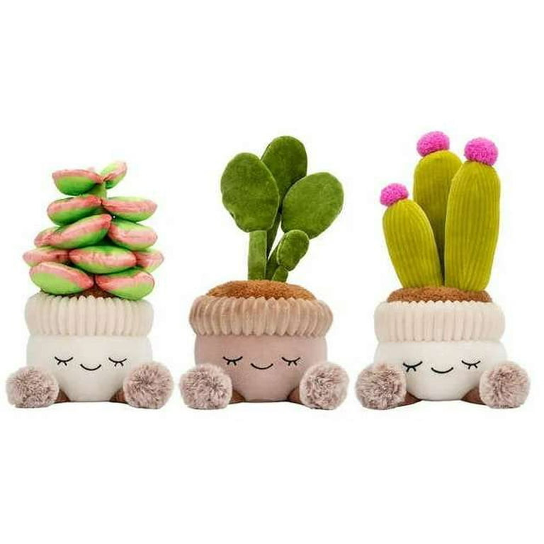Greenhouse by Russ Potted Plant Plush Set (Rubber Tree, Succulent &  Flowering Cactus)