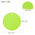 thumbnail image 2 of Uxcell 4pcs Silicone Trivet Mat Drain Placemat Thermal Insulation Non-slip Table Pad-Green+Light Grey, 2 of 5
