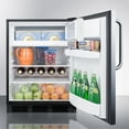 thumbnail image 4 of Freestanding counter height refrigerator-freezer for residential use, cycle defrost with a stainless steel wrapped door, towel bar handle, and black cabinet, 4 of 4