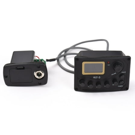 Acoustic Guitar Pickup Folk Classical Guitar Pickup Equalizer Volume/Bass/Middle/Treble/Pres/MIC.PI Pickup Tuner/Phase for Wooden Guitar Instrument Accessories Built-in Microphone Function