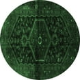 thumbnail image 1 of Ahgly Company Indoor Round Persian Emerald Green Traditional Area Rugs, 4' Round, 1 of 4