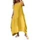 thumbnail image 1 of Vestido largo de manga larga y cuello redondo para mujer - Color liso, corte holgado para el día a día o fiestas, vestido versátil para todas las estaciones, 1 of 5