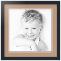 ArtToFrames Collage Photo Picture Frame with 1 - 14x14" Openings, Framed in Black with Desert Sand and Black Mats (CDM-3926-669)