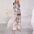 thumbnail image 3 of Honeii Dreamcatcher With Owl Print Women's Pajama Sets Long Sleeve Button Down Sleepwear Nightwear Soft Pjs Lounge Sets 2PCS-X-Large, 3 of 7