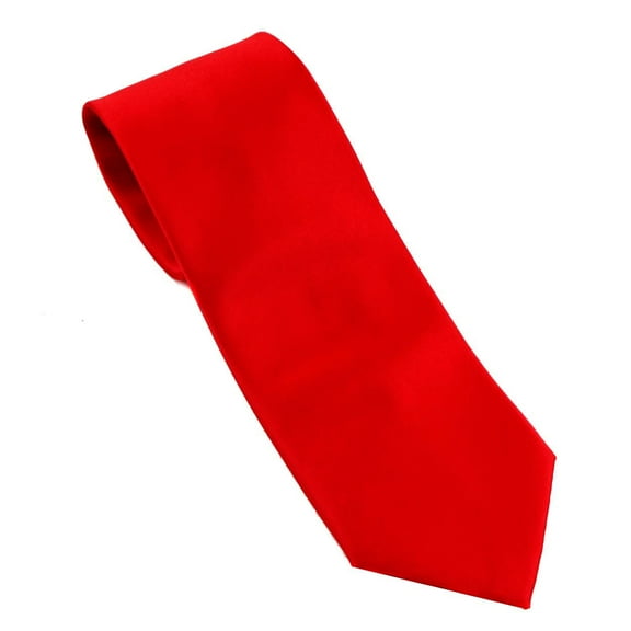 BuyYourTies - Mens Solid Neck Tie - Red