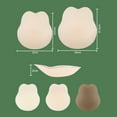 thumbnail image 6 of 1 Pair Women Silicone Chest Pad Sweat-proof Anti-slip Invisible Thickened Breast Support Sticky Pasties Nipple Covers Strapless Adhesive Bra Women Bra Inserts, 6 of 8