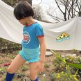 thumbnail image 5 of Conjunto de trajes de 2 piezas para niña, camiseta corta de manga corta estampada a la moda de algodón, corta para niños de 3 a 8 años de edad, rosa, 41,34-43,31 pulgadas, 5 of 5