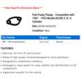thumbnail image 2 of Fuel Pump Flange - Compatible with 1987 - 1993 Mazda B2200 2.2L 4-Cylinder 1988 1989 1990 1991 1992, 2 of 2