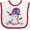 White and Red, variant on Inktastic Halloween Girls Unicorn Witch Girls Baby Bib