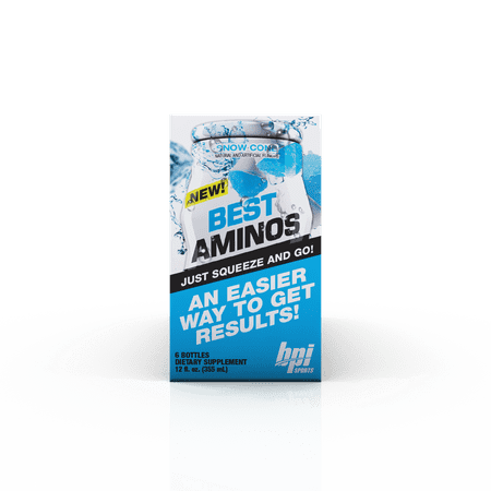 BPI Sports Best Aminos Liquid Water Enhancer, Snow Cone, 144