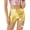 Gold, variant on Womens Metallic Booty Shorts High Waisted Shiny Rave Bottoms Pole Dance Costume Shorts Green L