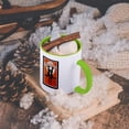 thumbnail image 5 of 3dRose, Vintage The Original Charleston Black and Orange Song Sheet Cover, 11oz Two-Tone Green Mug, 5 of 7