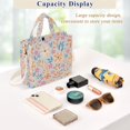 thumbnail image 5 of FORMRS Womens Corduroy Tote Bag Crossbody Shoulder Purse Handbag with Detachable Strap, Gray Floral Pattern, 5 of 7