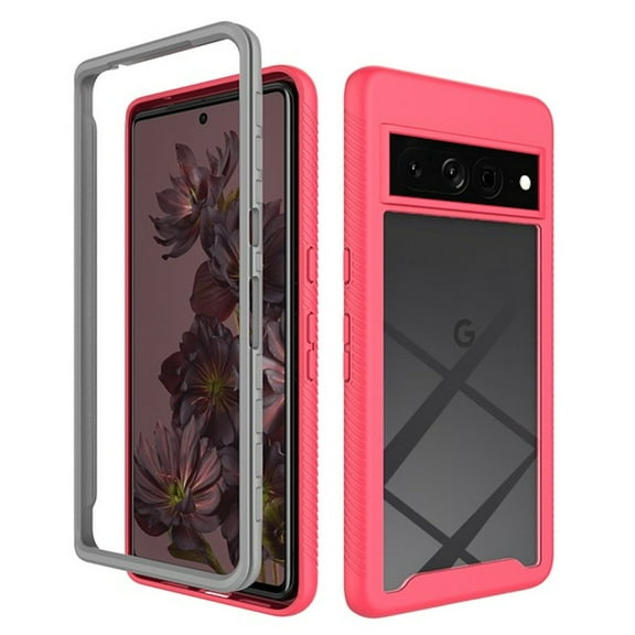 Transparent Hybrid Case for Google Pixel 7 Pro - Pink