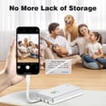 thumbnail image 2 of iDiskk MFi Certified 500G Protable External Hard Drive for iPhone & iPad & Android for Photo Stick, Store Photos, Videos, Music, Documents, 2 of 9