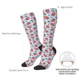 thumbnail image 5 of Picia Women Crew Soft Moisture-wicking Socks Strawberries Pattern Design Cotton Socks, One Size fit All, 5 of 9