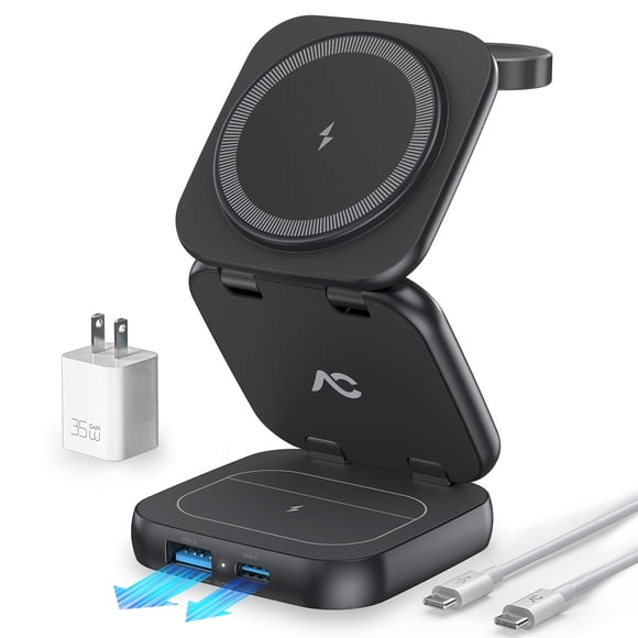 Cargador inalámbrico AC ISLAND 5 en 1 para iPhone y reloj MagSafe