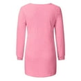 thumbnail image 4 of Women Sweaters Long Sleeve Fuzzy Knit Casual Chunky Pullover Sweater Fall Outfits Clothes Hot Pink 2XL, 4 of 7