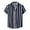 Navy, variant on Zkozptok Men's Short Sleeve Button Up Shirts Casual Striped Summer Beach Vacation Tops Fashion Clothes
