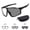 Black, variant on Photochromic Cycling Sunglasses Mens Womens Square Sport Riding Glasses with Hard Case