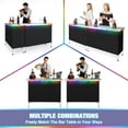 thumbnail image 4 of REDCAMP Portable Bar Table with Multi-Color LED Lights, Pop Up Folding Mobile Bar Bartender Table Podium Table for Events, Party, Camping, Tradeshow, Exhibition, 4 of 10