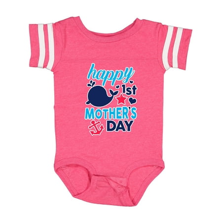 

Inktastic Nautical Themed Happy 1st Mother s Day Gift Baby Boy or Baby Girl Bodysuit