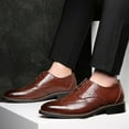 thumbnail image 4 of KaLI_store Mens Dress Shoes Leather Men's Casual Shoes Slip On Mens Driving Penny Loafers for Men Lightweight Breathable,Brown, 4 of 5