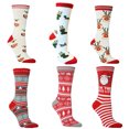 thumbnail image 3 of Xiao Hua 3 pares de calcetines navideños para mujer, divertidos y bonitos calcetines navideños, novedosos calcetines navideños, regalos navideños locos para mujeres y niñas, E, 3 of 3
