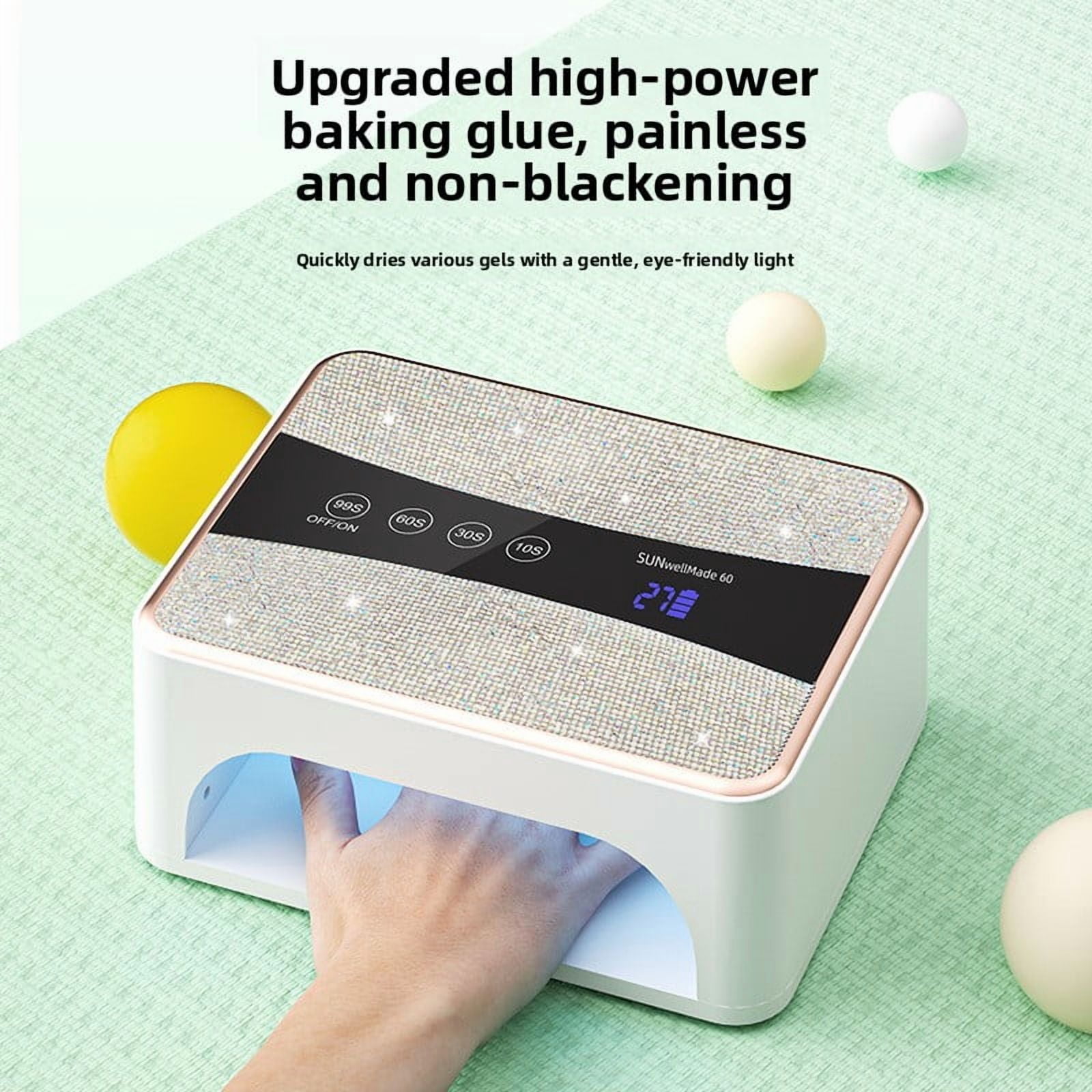 Rechargeable Nail Lamp - Portable UV LED Nail Dryer for Gel Polish, Cordless Nail Curing Light with 3 Timers, Fast Charging Manicure Machine for Home & Travel Use