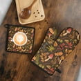thumbnail image 5 of Autumn Leaves and Fall Mushrooms Pattern Kitchen Oven Mitt and Pot Holder Sets 2 Pcs for Baking, Cooking and Grilling, Heat Resistant Up To 392 °F, 5 of 7