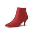 thumbnail image 1 of Unique Bargains Women's Pointed Toe Zip Stiletto Ankle Boots, 1 of 8