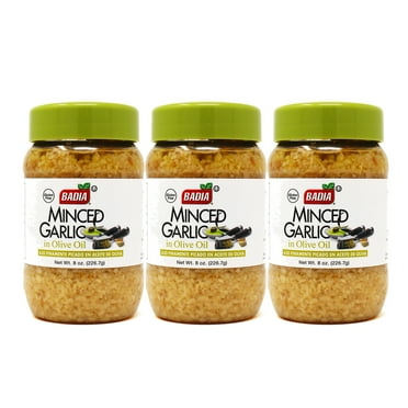Badia Minced Garlic in Olive Oil, 8 oz - Palatize Pack of 3
