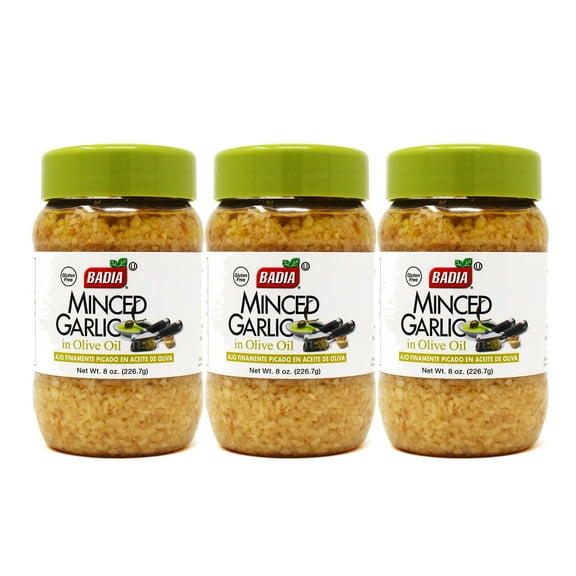 Badia Minced Garlic in Olive Oil, 8 oz - Palatize Pack of 3