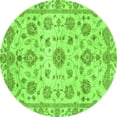 thumbnail image 1 of Ahgly Company Indoor Round Abstract Green Modern Area Rugs, 4' Round, 1 of 4