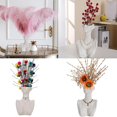 thumbnail image 3 of 7in White Ceramic Half Face Flower Vase, Cute Head Statue Small Vase,ceramics Statue Flower Vase Face Pots For Table Indoor Home Decor, 3 of 4