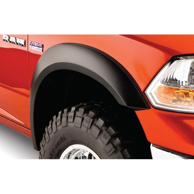 Bushwacker Fender Flare 50914-02 Extend-A-Fender; 1-3/4 Inch Tire Coverage; Matte Black; Dura-Flex 2000 ABS Smooth Plastic; 4-3/4 Inch Flare Height; Set Of 4