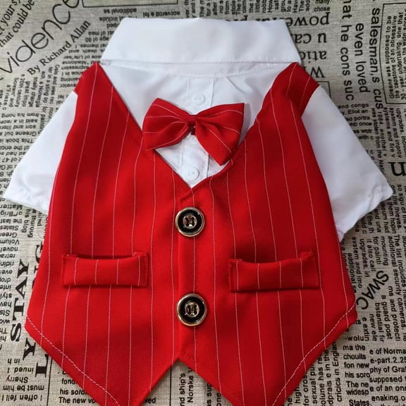 Nvzi -b Dog and Cat suit T-Shirt, Breathable Pet Shirts, Puppy Sweatshirt Dog Clothes Outfit Apparel Coats for Small Medium Dogs Cats ,Red,L