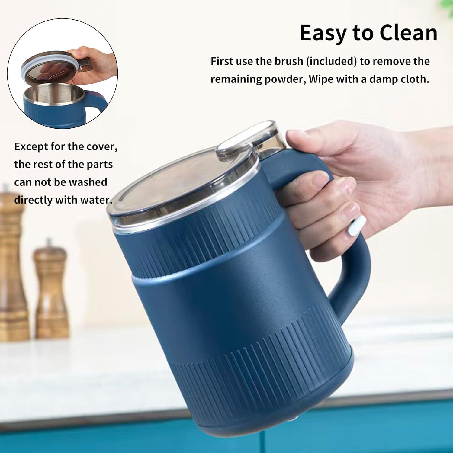 Coffee Grinder Electric: Small Grinding Machine - 500ml Portable Spice Grinder - Kitchen Fine Powder Mixer for Coffee Nuts & Dry Food